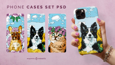 Adorable Pet Phone Case Design FREE Stock Psd, animals, phone-case, animal picture