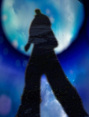 Silhouette vor buntem abstraktem Hintergrund KOSTENLOSES Stock-Photo-Bild, abstrakt, blau, schatten