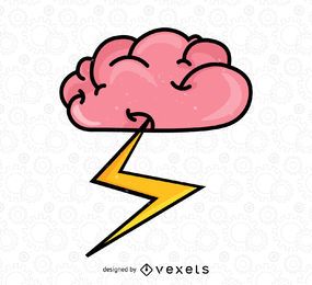 Brain Spark Icon FREE Stock Vector, brain, creativity, icon picture