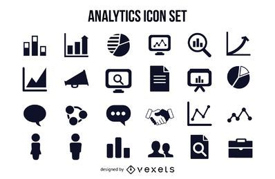 Business Analytics Icons Set FREE Stock Icon, business, analytics, graph picture