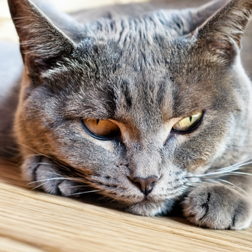 Calm Gray Cat FREE Stock Photo, cat,  gray,  pet picture