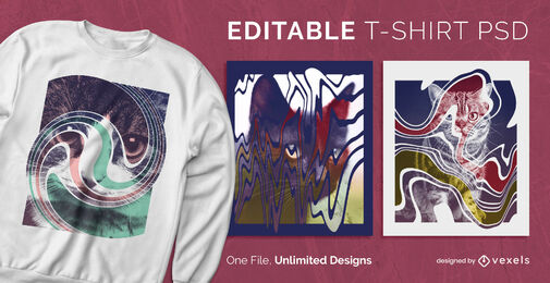 Cat whimsy psd tee scalable FREE Stock Psd, cat, psd-t-shirt, t-shirt-psd picture