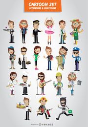 Character Job Professions Set FREE Stock Vector, professions, cartoons, characters picture