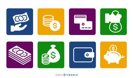 Colorful Money Square Icon FREE Stock Icon, money, icon, trendy picture