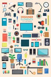 Desktop work essentials icons" #graphic-design #icons #elements #office #desktop #work #business #web-services #set FREE Stock Vector, graphic-design, icons, elements picture