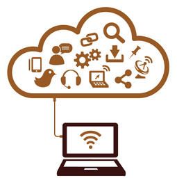 Digital Cloud Data Visuals FREE Stock Icon, communication, demography, abstract picture