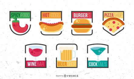 FastFood Icon Collection FREE Stock Vector, fast-food, food, drinks picture
