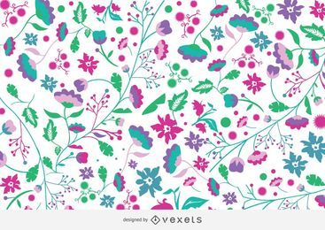 Flower Funky Garden FREE Stock Vector, clean, flower-garden, floral picture