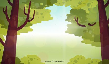 Glowing Foliage Frame FREE Stock Vector, green, detail, glowing picture