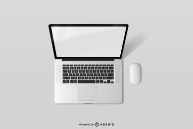 Laptop Mockup Top View PSD FREE Stock Psd, mockup, laptop, computer picture