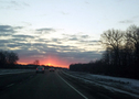 Winding road to sunset KOSTENLOSES Stock-Photo-Bild, winding road, sonnenuntergang, reisen