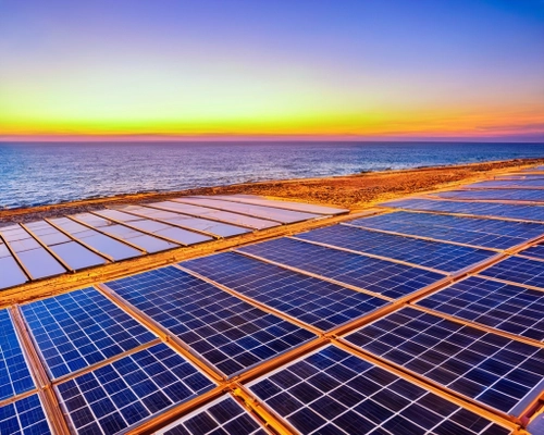 Solaranlagen bei Sonnenuntergang KOSTENLOSES Stock-Photo-Bild, solar,  panels,  sunset