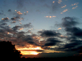 Sunset with layered clouds FREE Stock Photo, sunset,  clouds,  sky picture