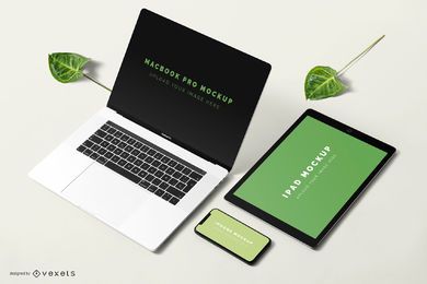 Tech Devices Composition FREE Stock Vector, mockup, composition, technology picture