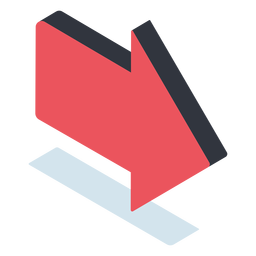 Directional Arrow Isometric PNG FREE Stock Icon, pointing-arrow, isometric, arrow picture