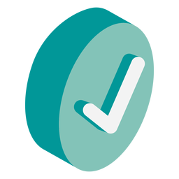 Isometric Checkmark PNG Art FREE Stock Icon, check-mark, isometric, correct picture