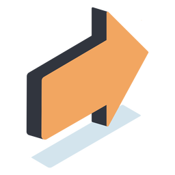 Isometric Yellow Arrow Pointing FREE Stock Icon, pointing-arrow, isometric, arrow picture