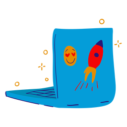 Laptop Flat Tech Stickers FREE Stock Icon, laptop, flat, computer picture