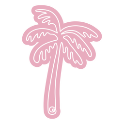 Palm Paradise PNG Design FREE Stock Clipart, earth, continuous-line, nature picture
