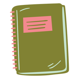 Semi-flat Kids Notebook PNG FREE Stock Clipart, notebook, school-supplies, school picture
