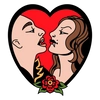 Spooky vampire love heart PNG design