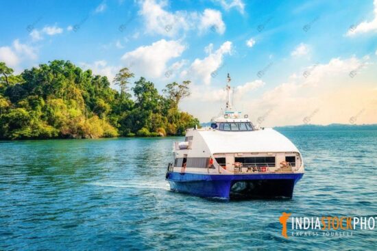 Cruise ship near North Bay island Andaman India