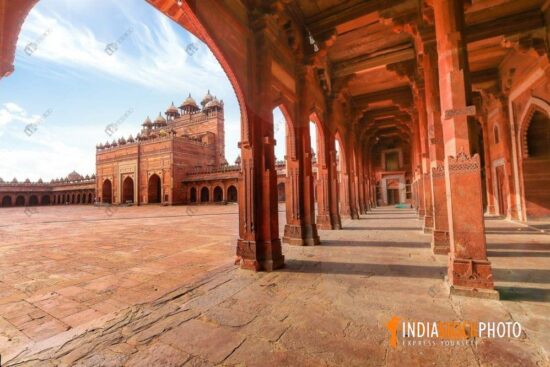 Fatehpur Sikri ancient fort city with view of Buland Darwaza at Agra