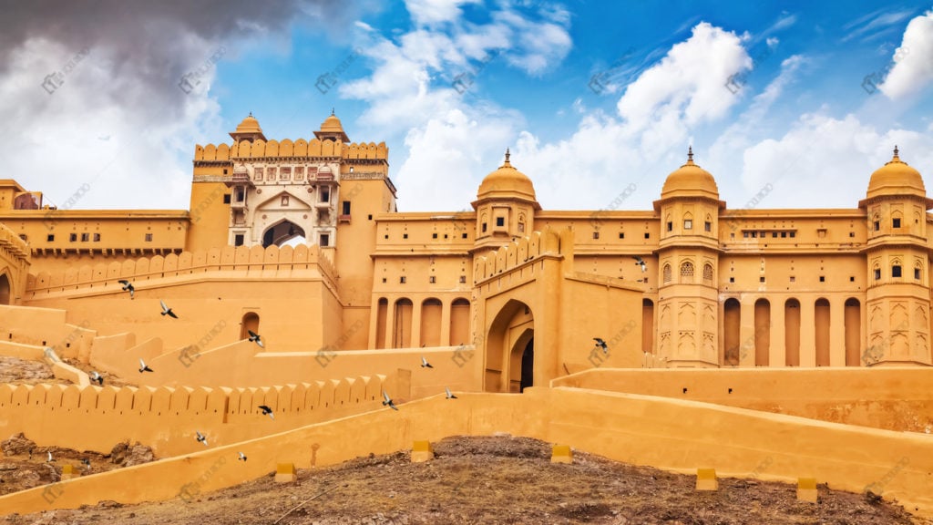 Amber Fort Jaipur medieval architecture at Rajasthan