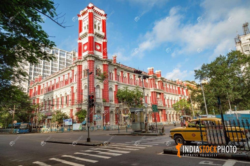 City road with colonial architecture building at Kolkata