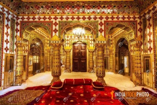 City Palace golden room of Shobha Niwas in Chandra Mahal