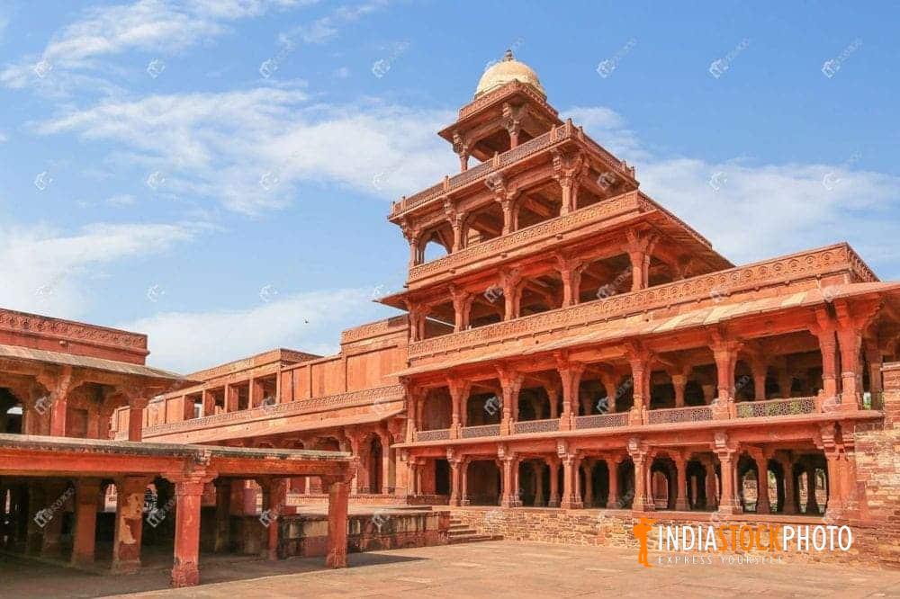Fatehpur Sikri Panch Mahal medieval red sandstone architecture at Agra