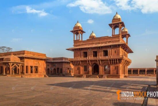 Fatehpur Sikri red sandstone medieval fort city at Agra India