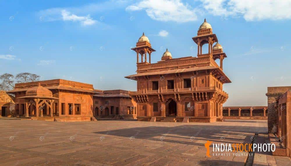 Fatehpur Sikri red sandstone medieval fort city at Agra India