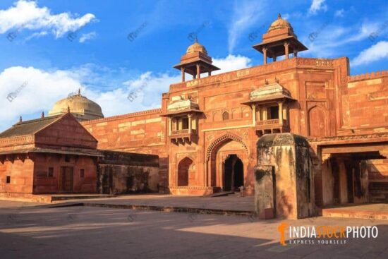 Jodha Bai medieval palace entrance at Fatehpur Sikri Agra