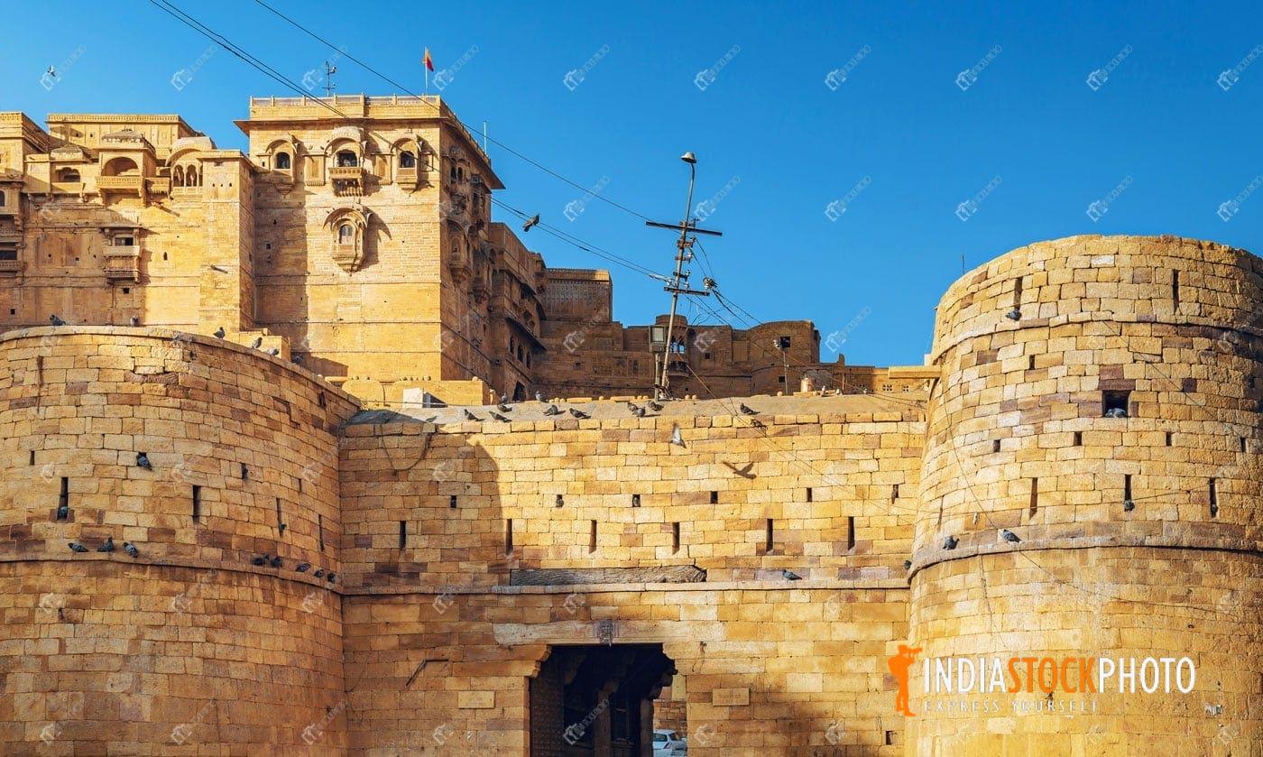 Golden Fort Jaisalmer main entrance made of yellow limestone