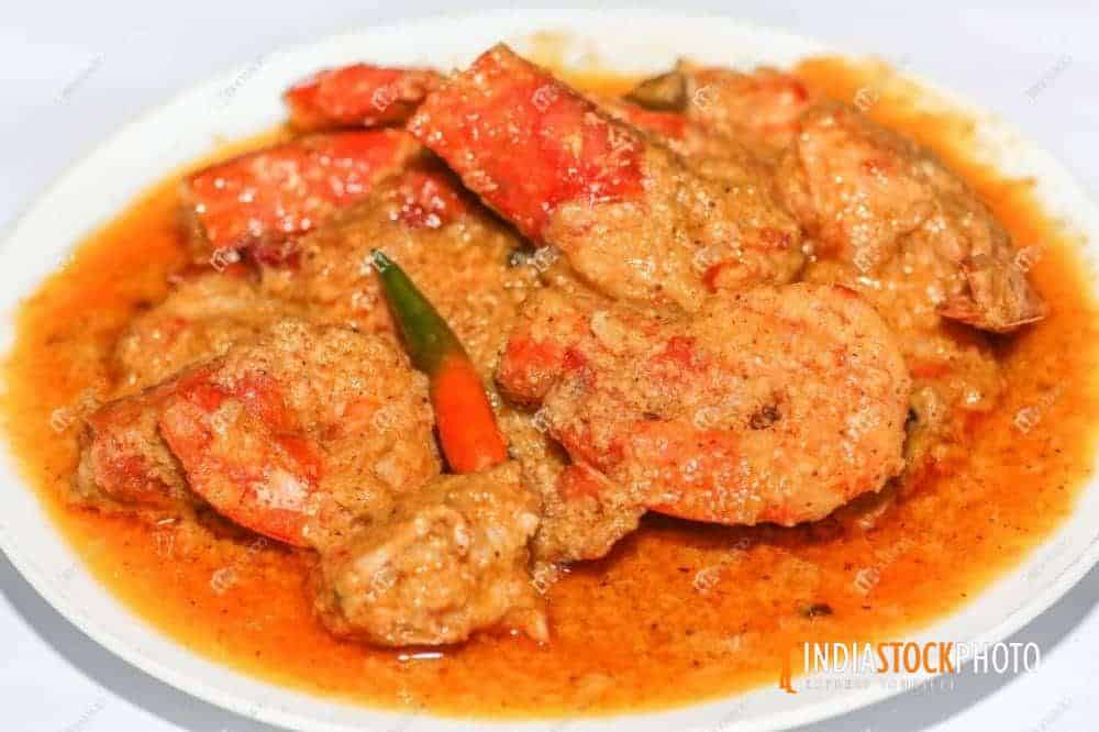 Spicy Indian prawn cuisine known as Chingri Malaikari