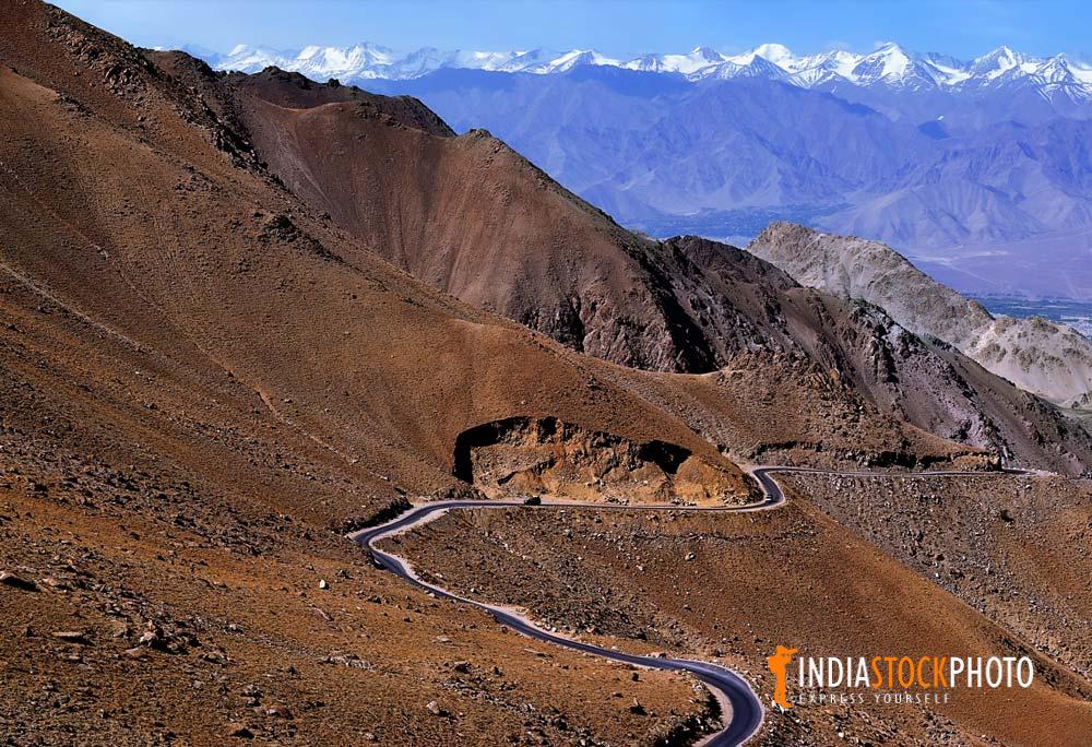 Ladakh mountain road with Himalayan landscape
