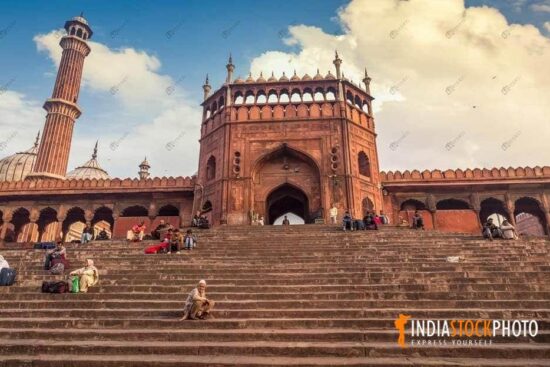 Entrance gate to historic Jama Masjid Delhi
