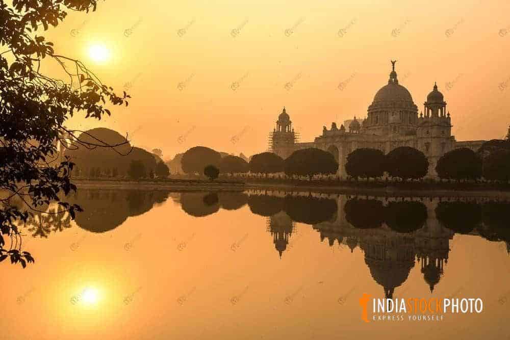 Victoria Memorial monument Kolkata at sunrise
