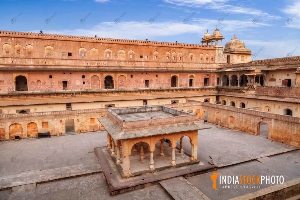 Amer Fort Jaipur medieval architecture royal courtyard