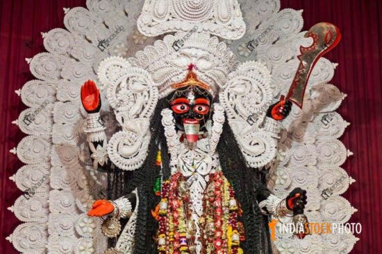 Hindu Goddess Kali in close up view