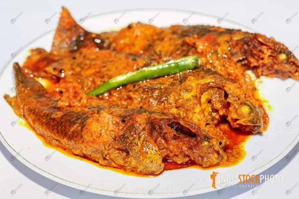 Indian spicy fish food meal