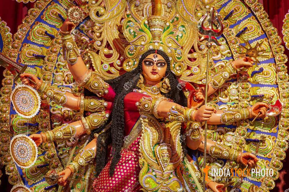 Traditional Devi Durga pratima at Kolkata