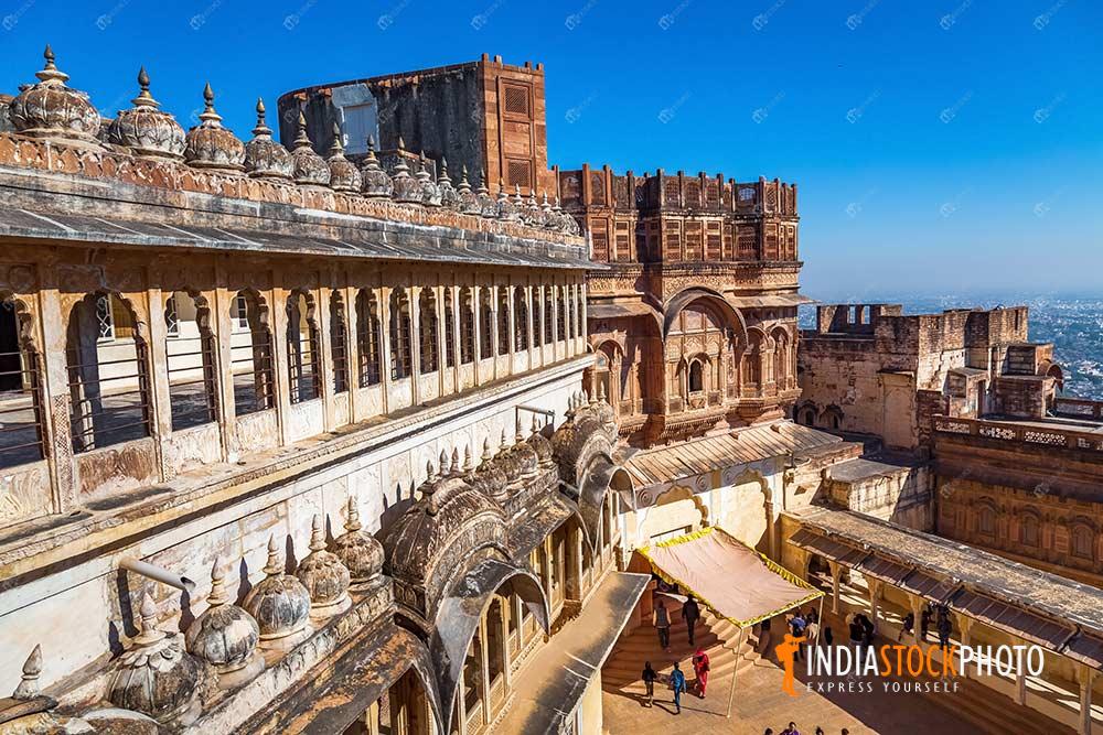 Mehrangarh Fort medieval ancient architecture at Jodhpur Rajasthan