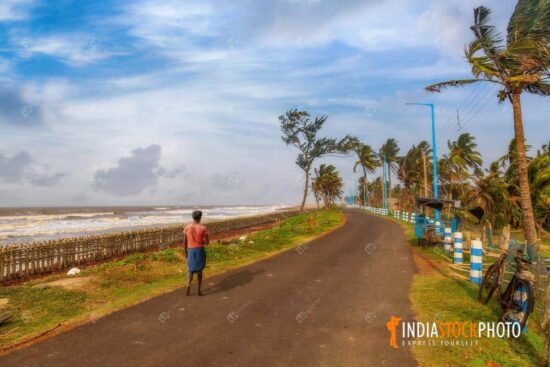 Scenic beach highway road at Talsari West Bengal India