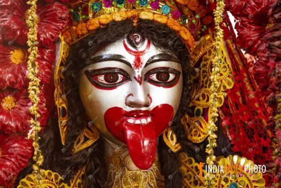 Hindu Goddess Kali deity portrait view