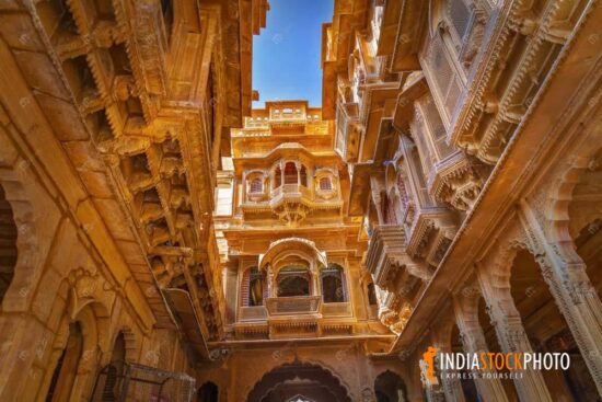 Old heritage building Patwon Ki Haveli at Jaisalmer Rajasthan