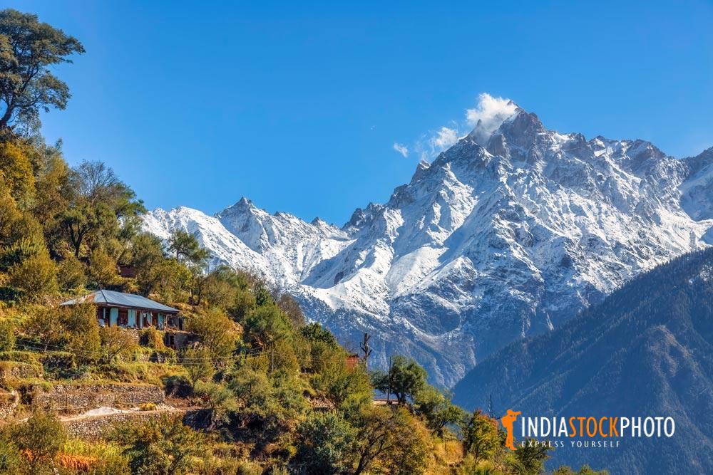Kailash Himalaya mountain peak at Kalpa Himachal Pradesh